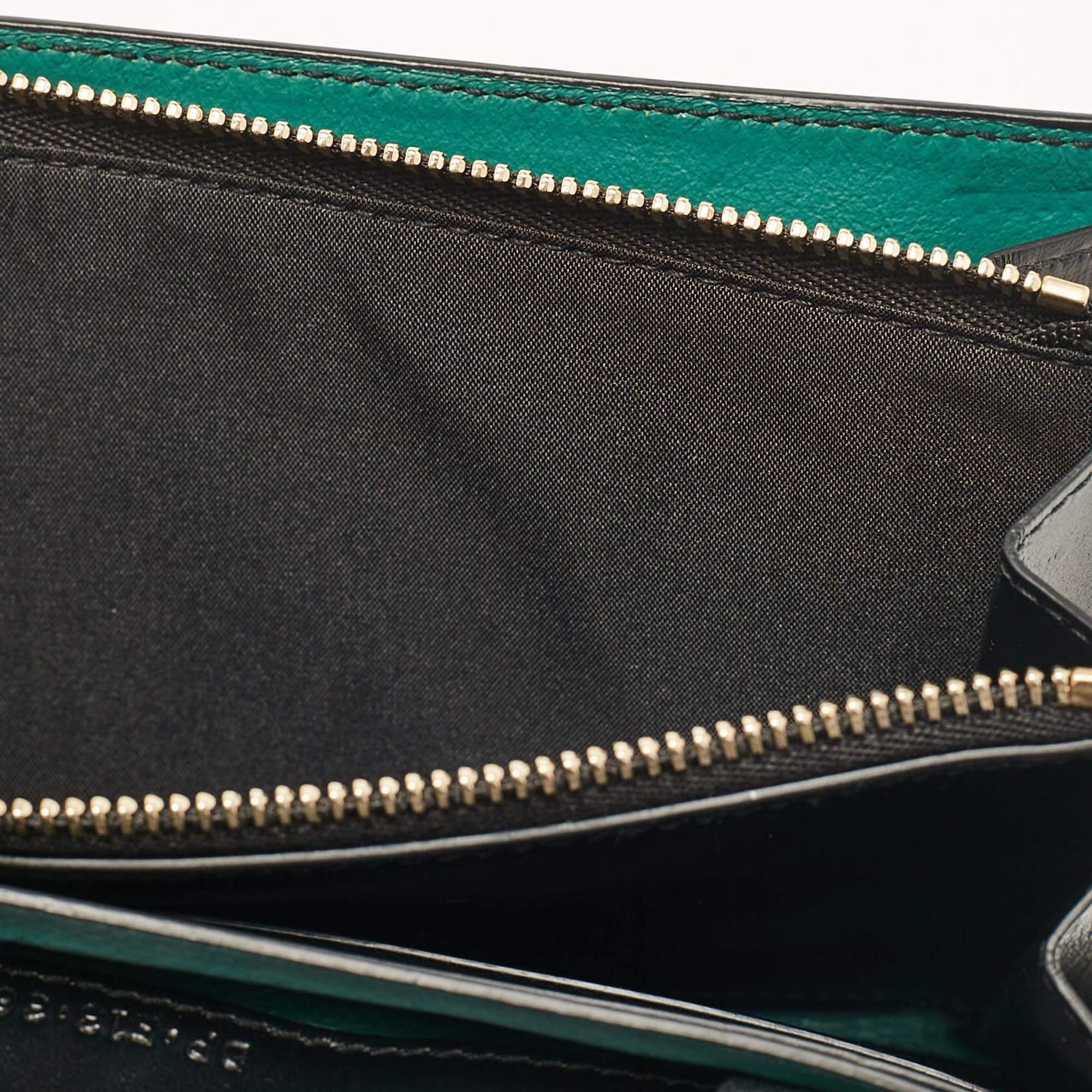 Bvlgari Black Leather Serpenti Forever Continental Wallet 4