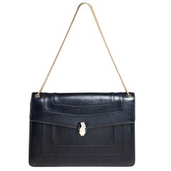 Bulgari serpenti handbag Black Leather ref.32732 - Joli Closet