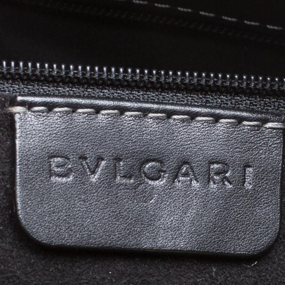 Bvlgari Black Leather Shopper Tote 3