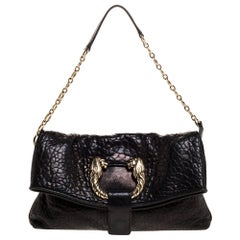 Bvlgari Black Leather Small Leoni Shoulder Bag