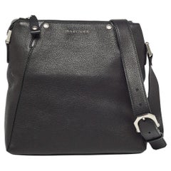 Bvlgari Black Leather Zip Crossbody Bag