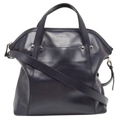 Cartera con cremallera de piel negra Bvlgari