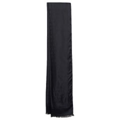 Bvlgari Black Logo Pattern Silk Stole