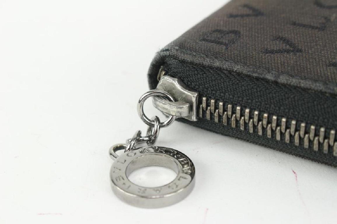 BVLGARI Cartera con cremallera y logotipo negro Zippy 244bvl719 Negro