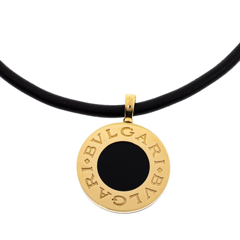 bvlgari necklace leather cord
