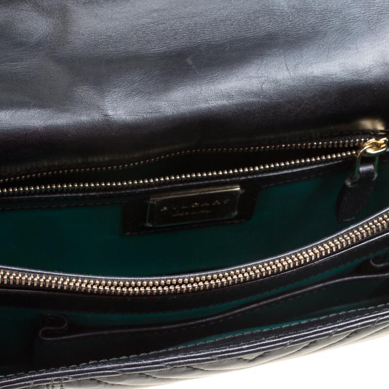 Bvlgari Black Quilted Leather Medium Serpenti Forever Shoulder Bag 1