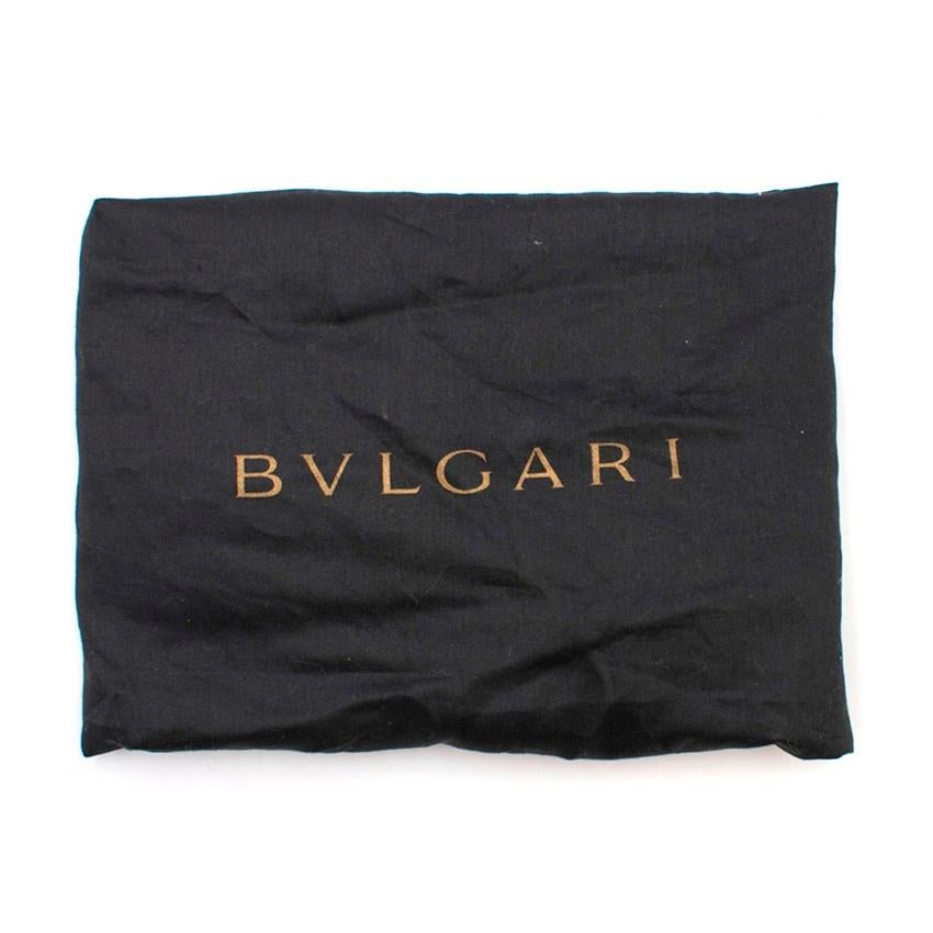 Bvlgari Black Quilted Patent Leather Tote Bag 5