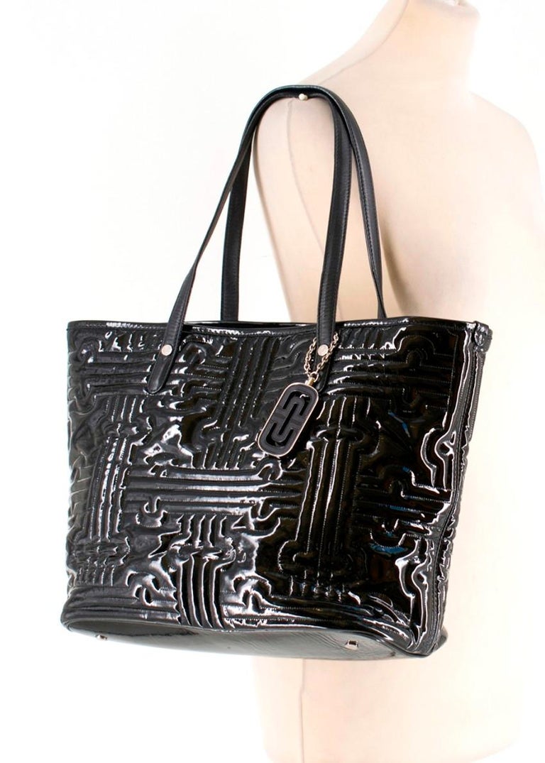 Bvlgari Black Quilted Patent Leather Tote Bag at 1stDibs black patent leather tote bag