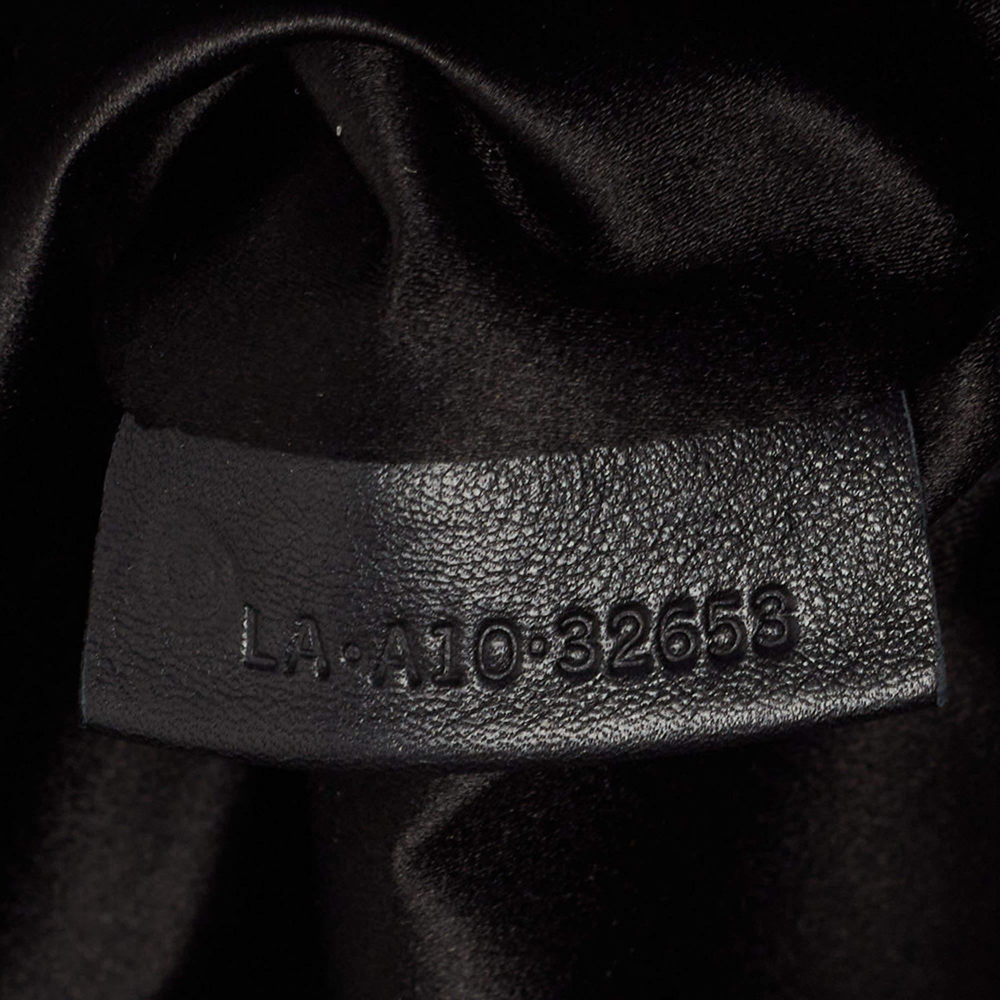 Bvlgari Black Satin Embellished Clutch 4