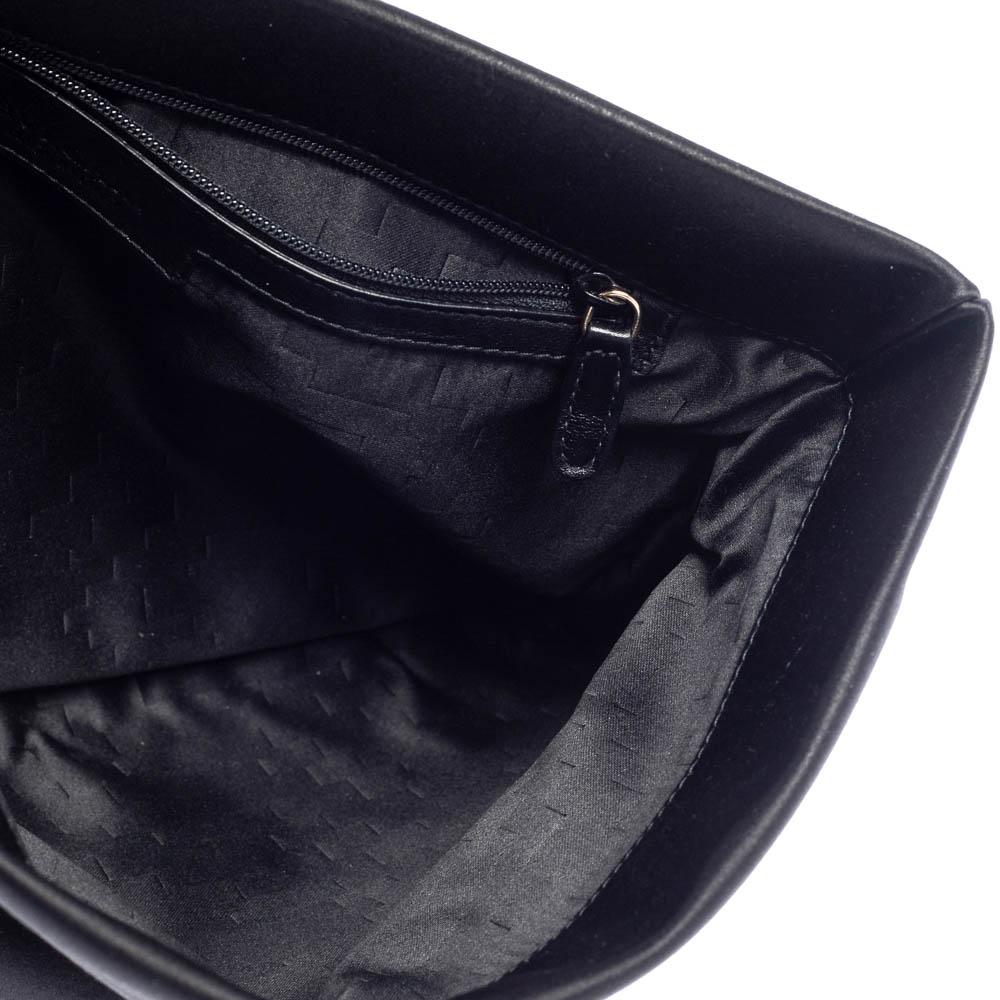 Bvlgari Black Satin Monete Clutch 6