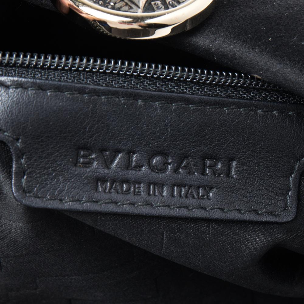 Bvlgari Black Satin Monete Clutch 5