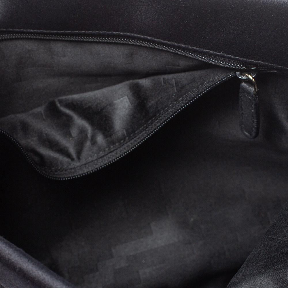Bvlgari Black Satin Monete Clutch 2