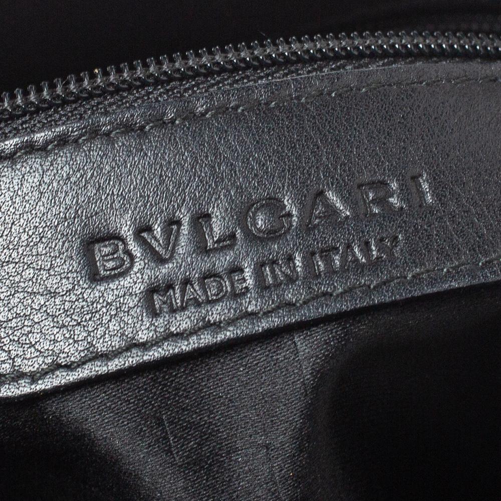 Bvlgari Black Satin Monete Clutch 3