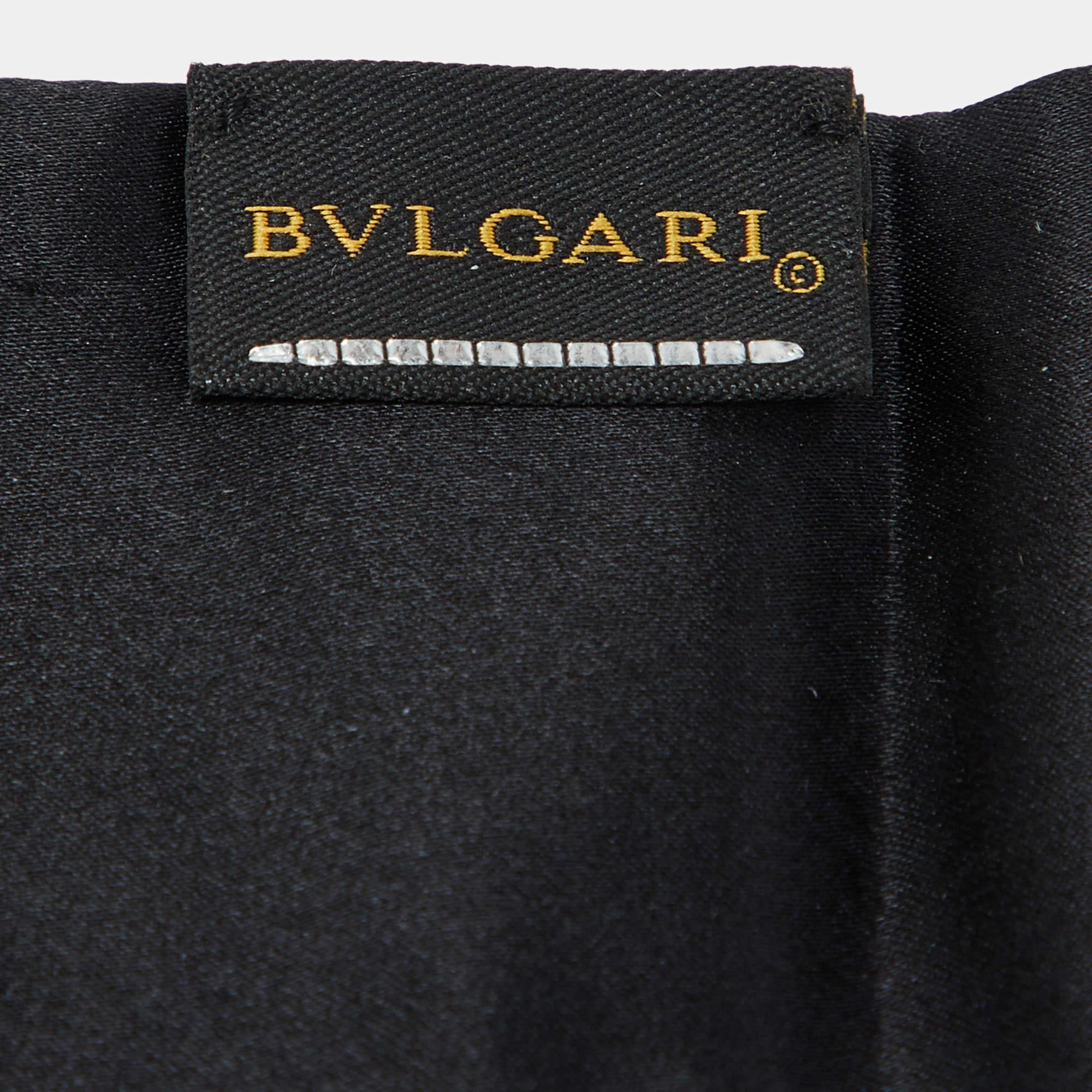 De las mujeres Bvlgari Bandeau de Seda Adornado con Lentejuelas Serpenti Negro en venta