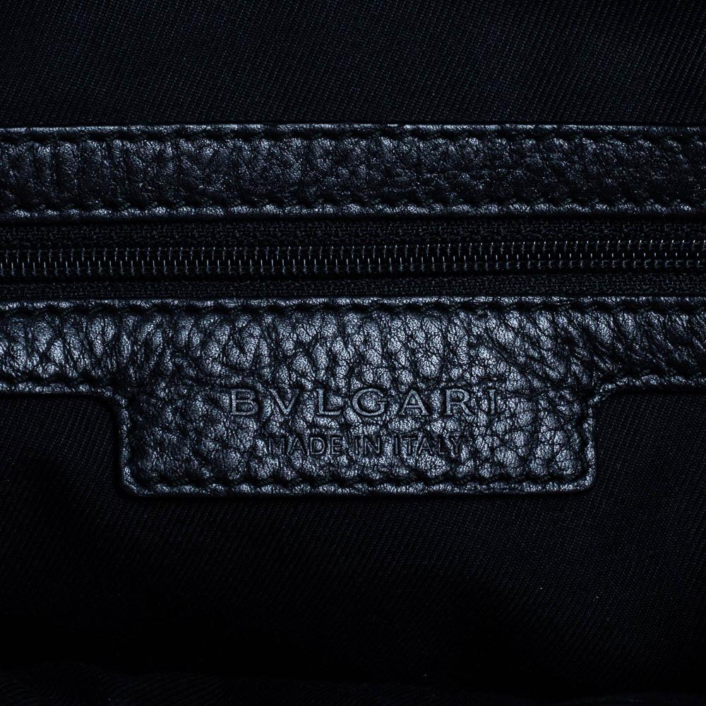 Bvlgari Black Soft Leather Sotirio Tote 2