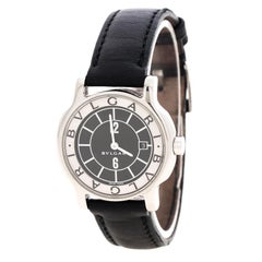 Bvlgari Black Solotempo Stainless Steel ST29 Women's Watch 29MM