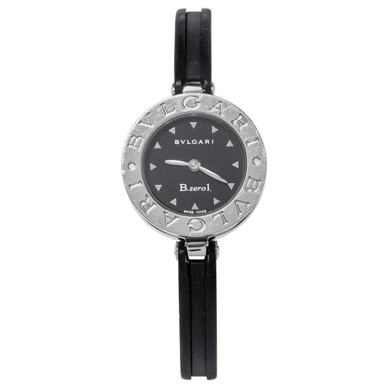 Bvlgari Black Stainless Black Resin B Zero1 Bz 22 S Women S Wristwatch 22mm For Sale At 1stdibs