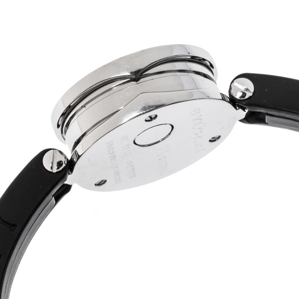 Bvlgari Black Stainless Steel Black Resin B.Zero1  Women's Wristwatch 22 mm 1