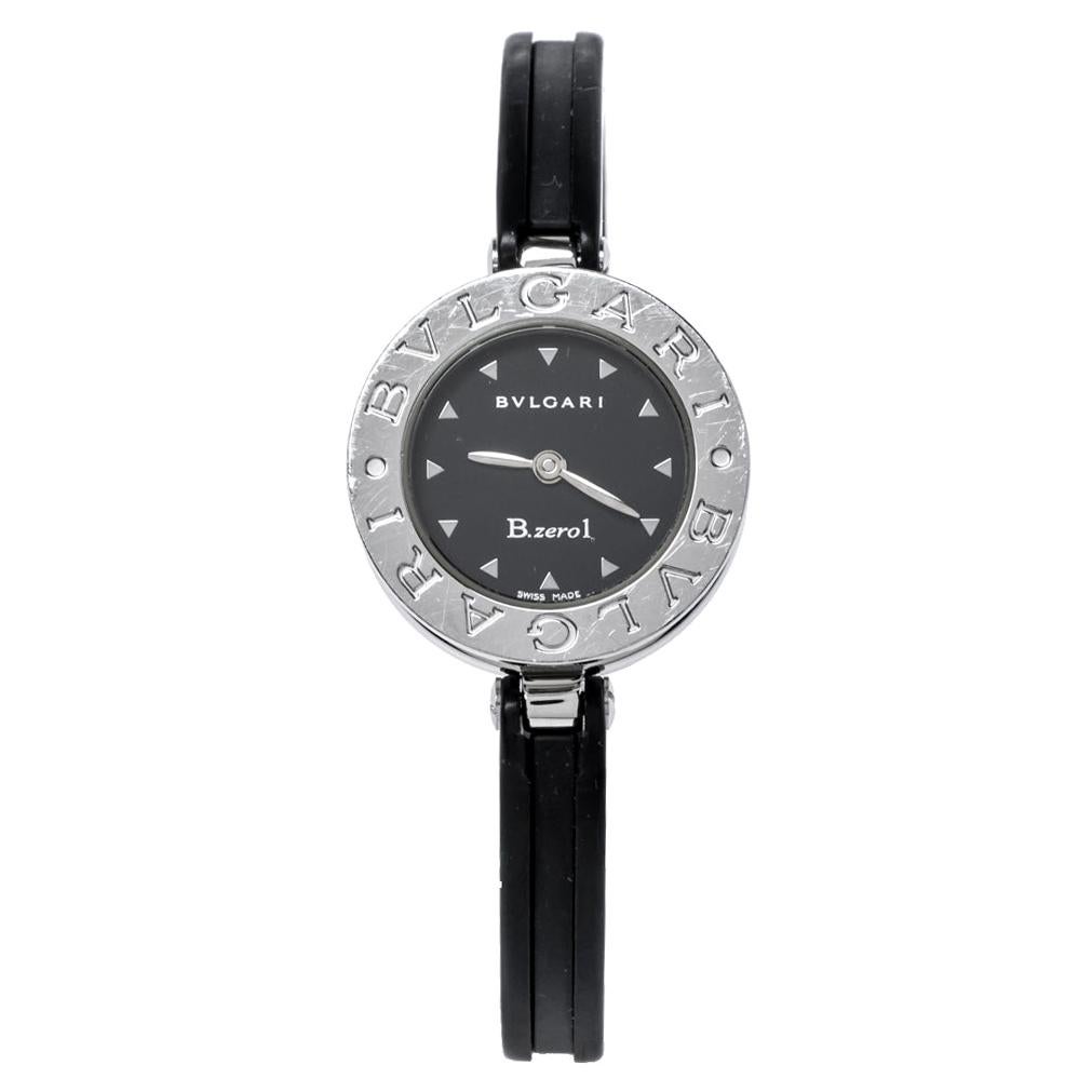 Bvlgari Black Stainless Steel Black Resin B.Zero1  Women's Wristwatch 22 mm