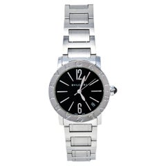 Bvlgari Black Stainless Steel Bvlgari 102072 Automatic Women's Wristwatch 33 mm