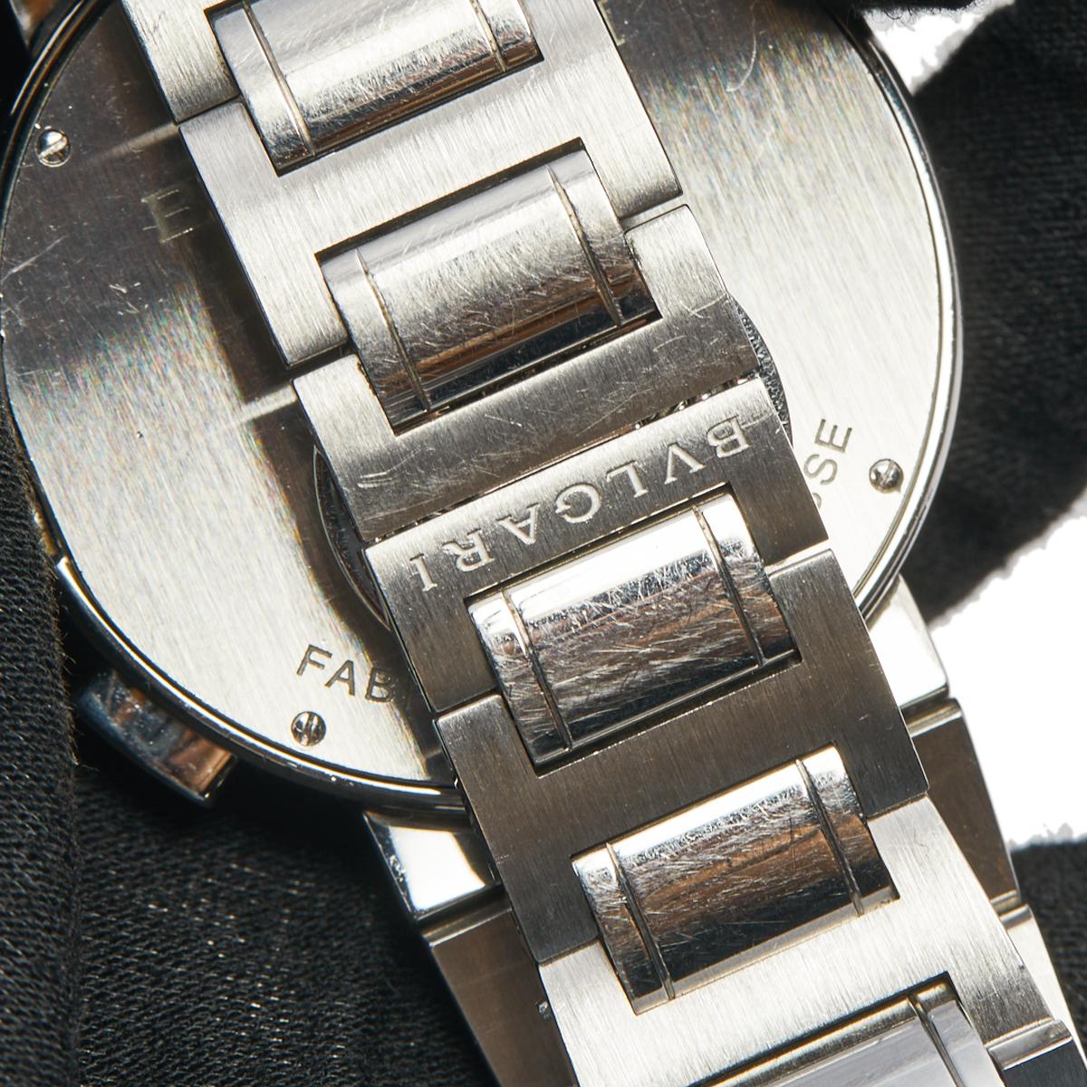 Bvlgari Black Stainless Steel Bvlgari BB 42 SS CH Men's Wristwatch 42 mm 1