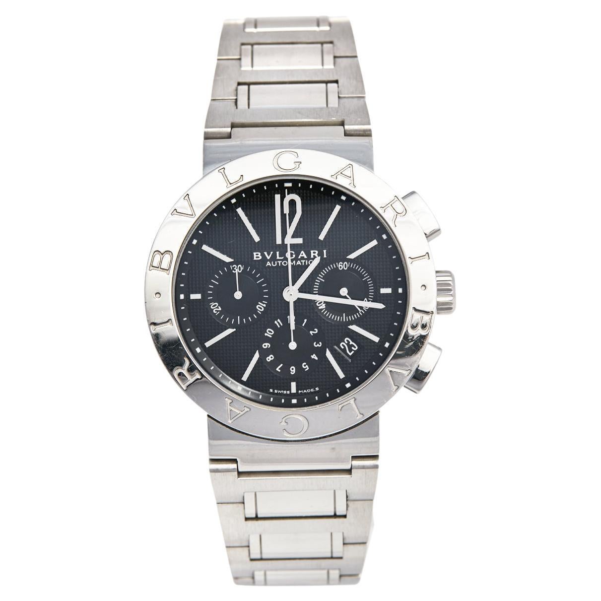 Bvlgari Black Stainless Steel Bvlgari BB 42 SS CH Men
s Wristwatch 42 mm