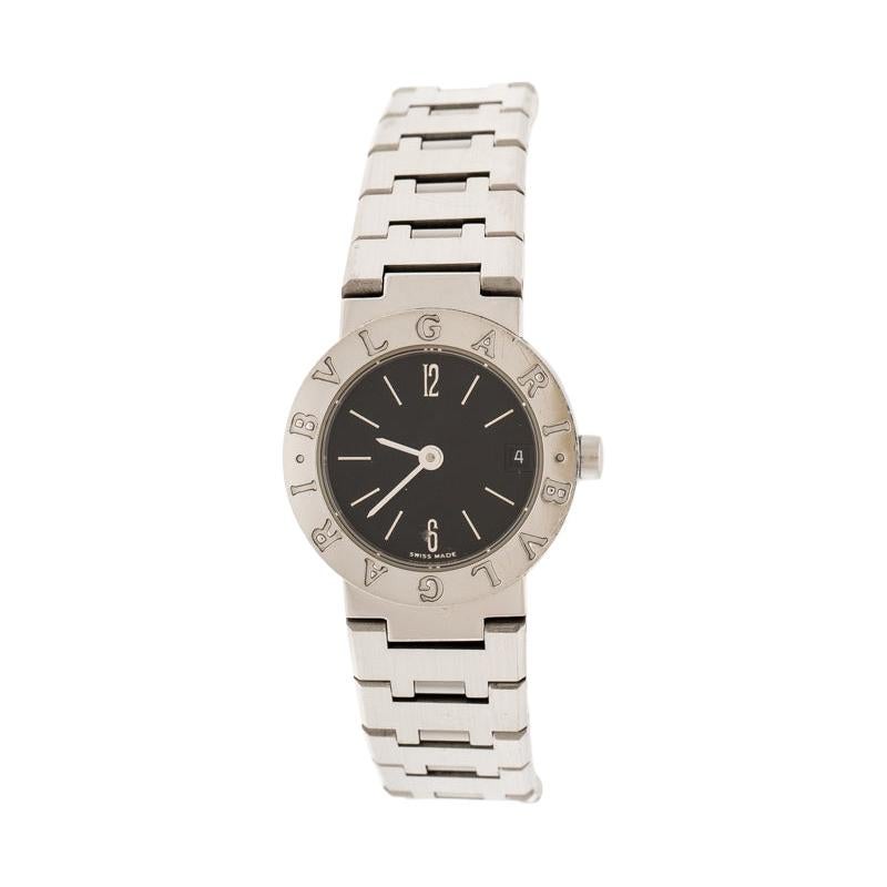 Bvlgari Black Stainless Steel Bvlgari BB23SSD Women
s Wristwatch 23 mm