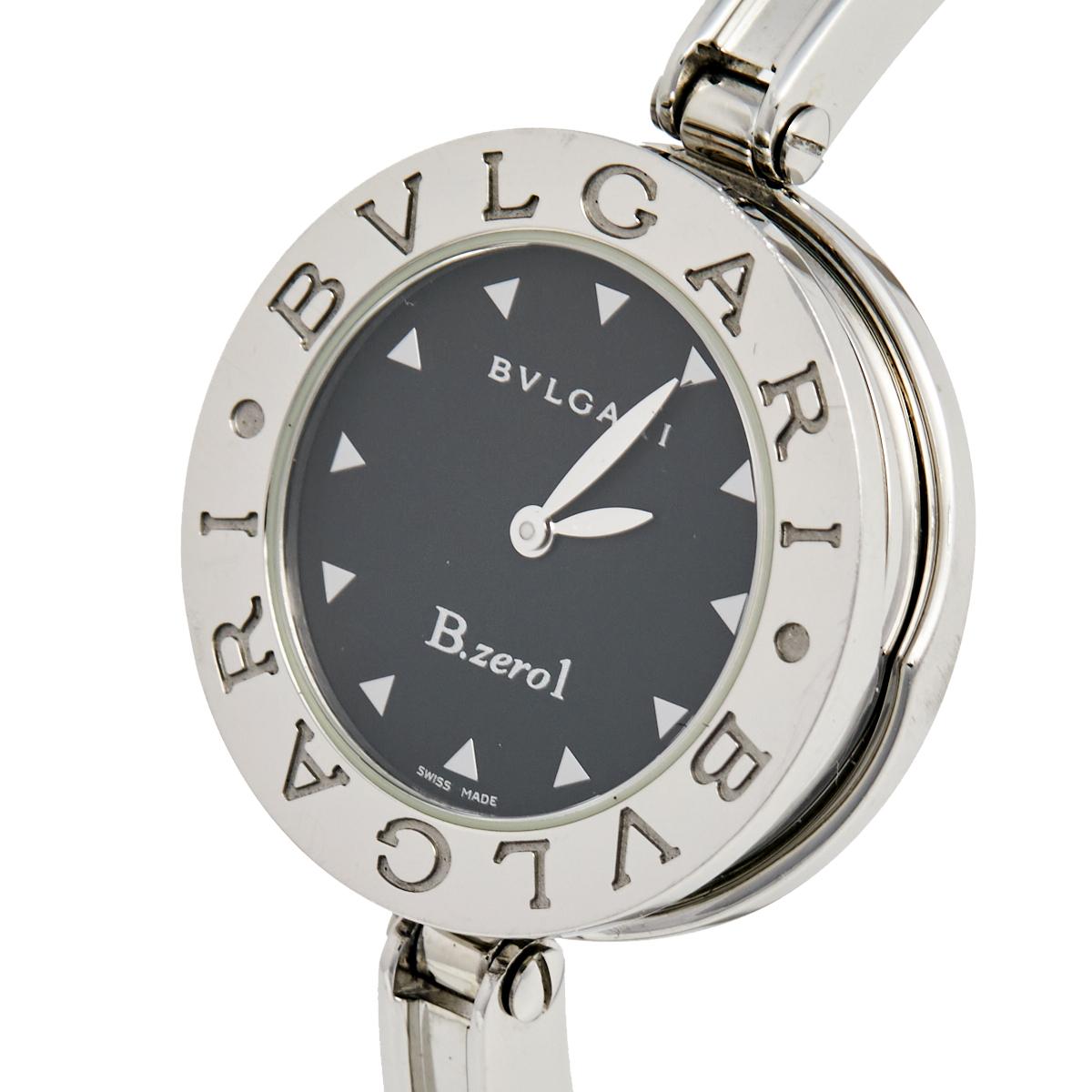 Bvlgari Black Stainless Steel B.Zero1 BZ 30 S Women's Wristwatch 30 mm 1