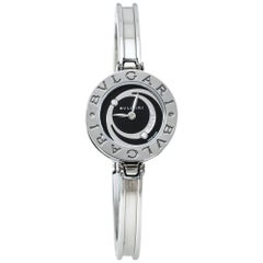 Bvlgari Black Stainless Steel Diamond B.Zero1 BZ22S Women's Wristwatch 22 mm