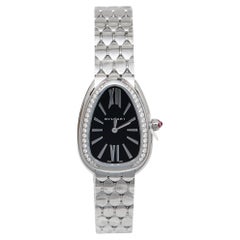 Bvlgari Montre-bracelet Serpenti Seduttori en acier inoxydable et diamants, 33 mm