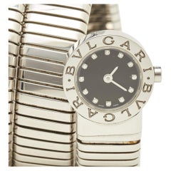 Bvlgari Black Stainless Steel DiamondsBB 19 1TS Women's Wristwatch 19 mm
