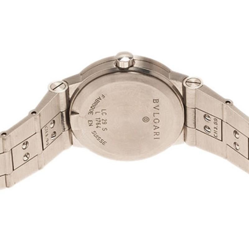Bvlgari Black Stainless Steel LC 29 S Women's Wristwatch 29MM Damen