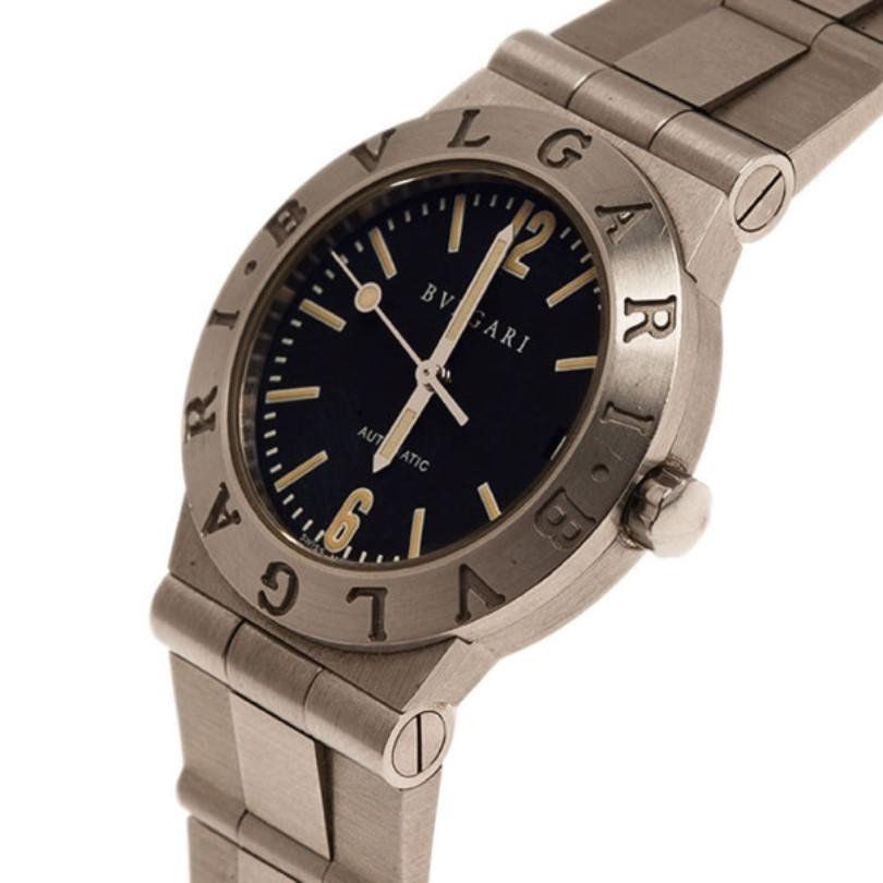 Bvlgari Black Stainless Steel LC 29 S Women's Wristwatch 29MM 1