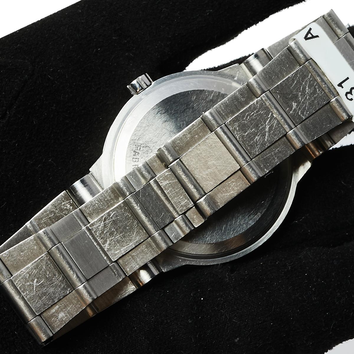 Bvlgari Black Stainless Steel LC 35 S Diagono Automatic Men's Wristwatch 35 MM 2