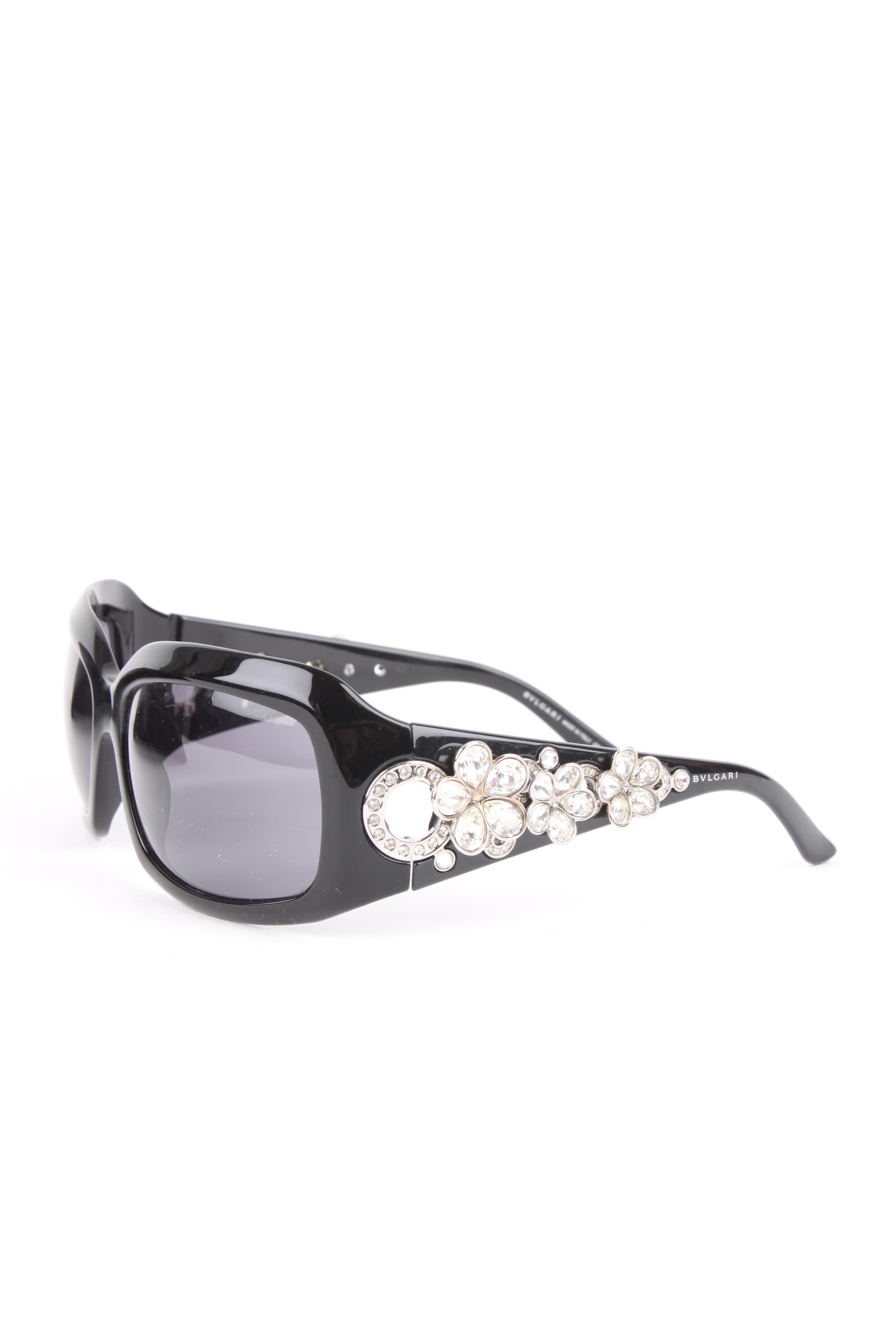 Bvlgari black swarovski crystal flower sunglasses at 1stDibs | bvlgari  flower sunglasses, bvlgari sunglasses with swarovski flowers, bvlgari  sunglasses swarovski crystal