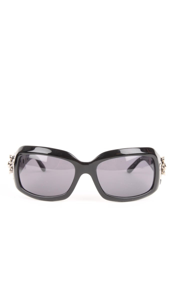 Bvlgari black swarovski crystal flower sunglasses at 1stDibs