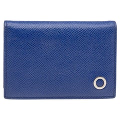 Bvlgari Blue Leather Business Card Holder