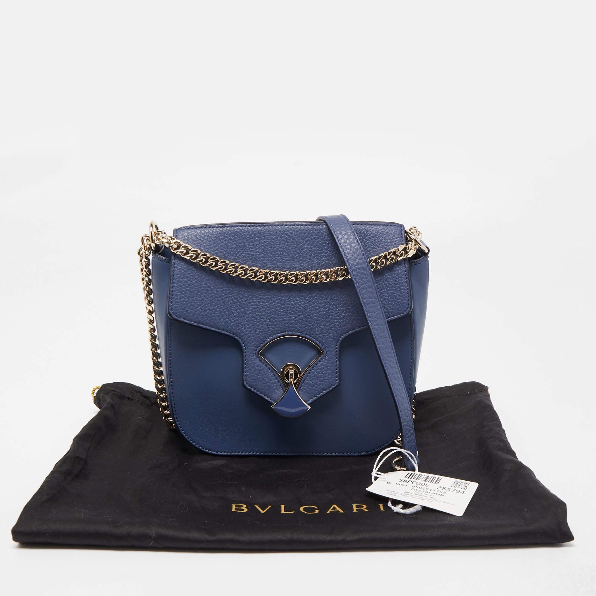 Bvlgari Blue Leather Divas' Dream Shoulder Bag 6