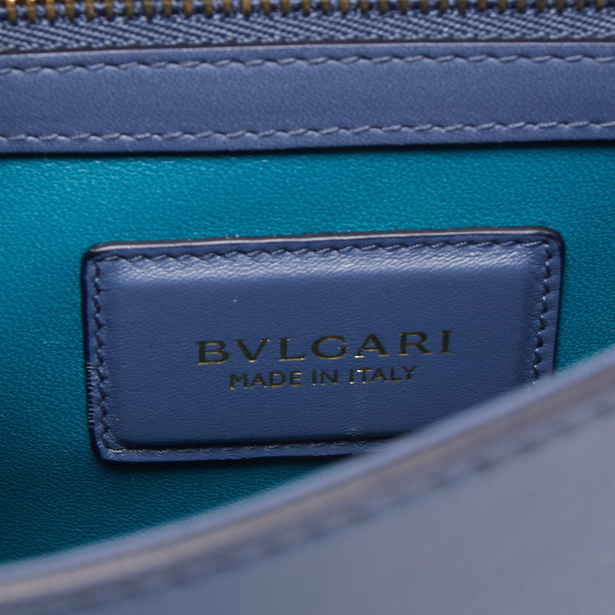 Bvlgari Blue Leather Divas' Dream Shoulder Bag 7