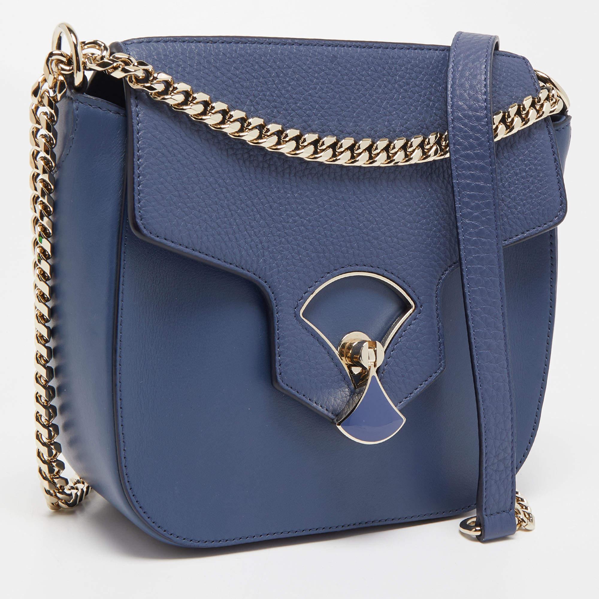 Women's Bvlgari Blue Leather Divas' Dream Shoulder Bag