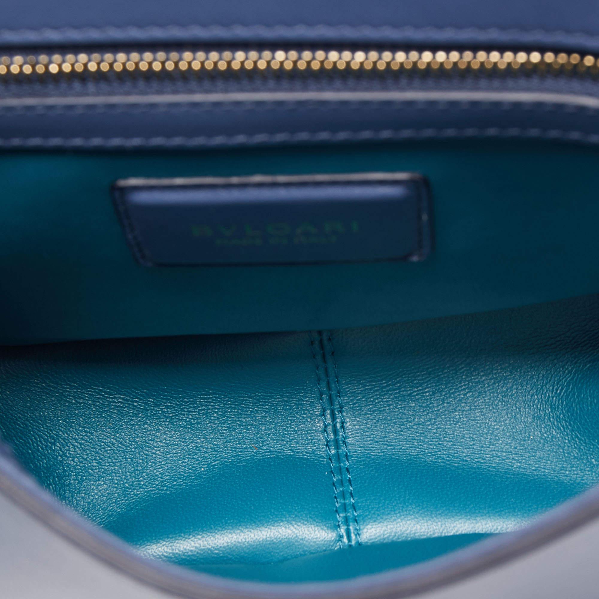Bvlgari Blue Leather Divas' Dream Shoulder Bag 2