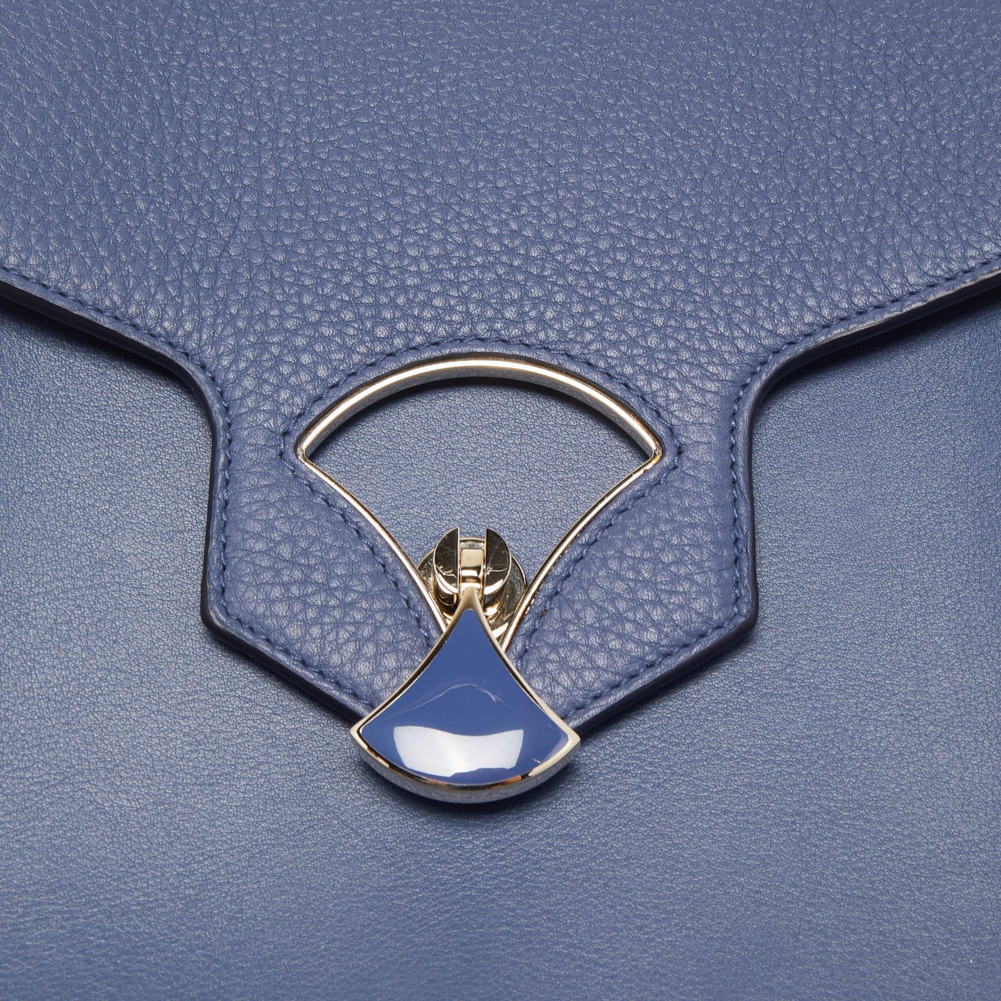 Bvlgari Blue Leather Divas' Dream Shoulder Bag 3