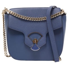 Borsa a tracolla Divas' Dream in pelle blu di Bvlgari