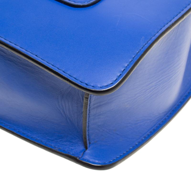 Bvlgari Blue Leather Medium Serpenti Forever Shoulder Bag 5