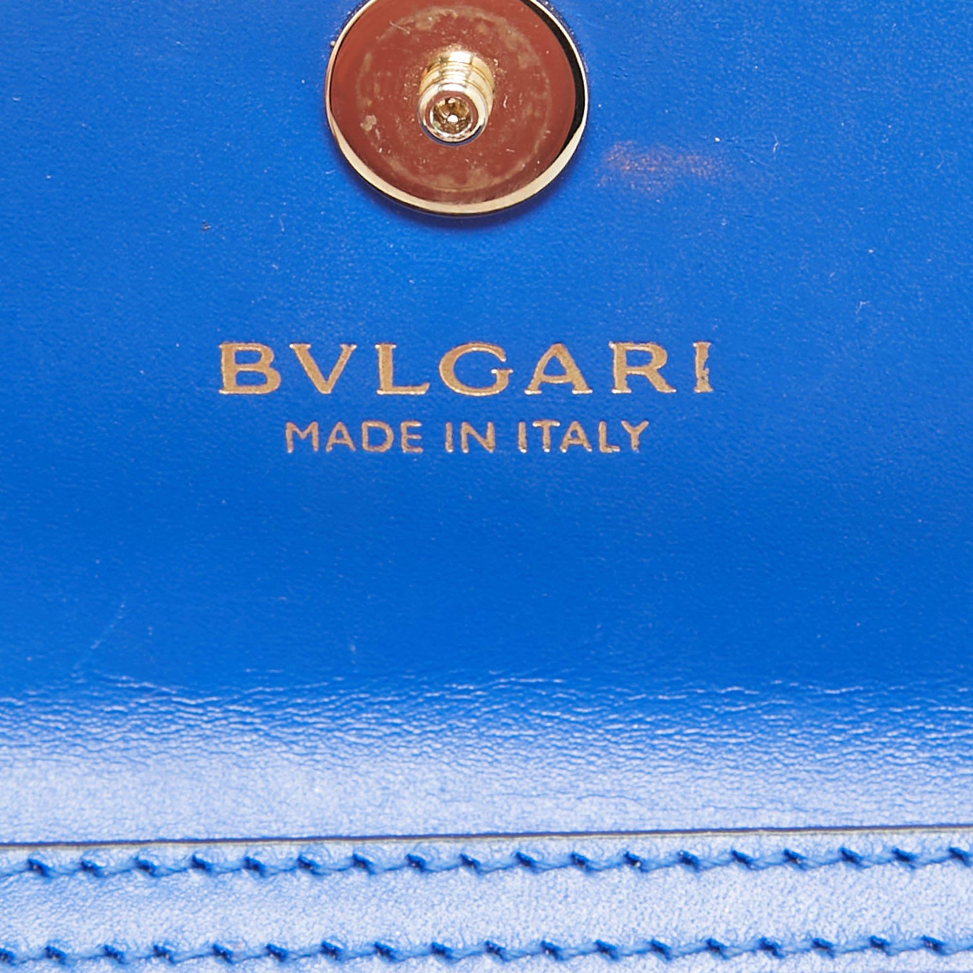 Bvlgari Blue Leather Mini Serpenti Forever Pochette 7
