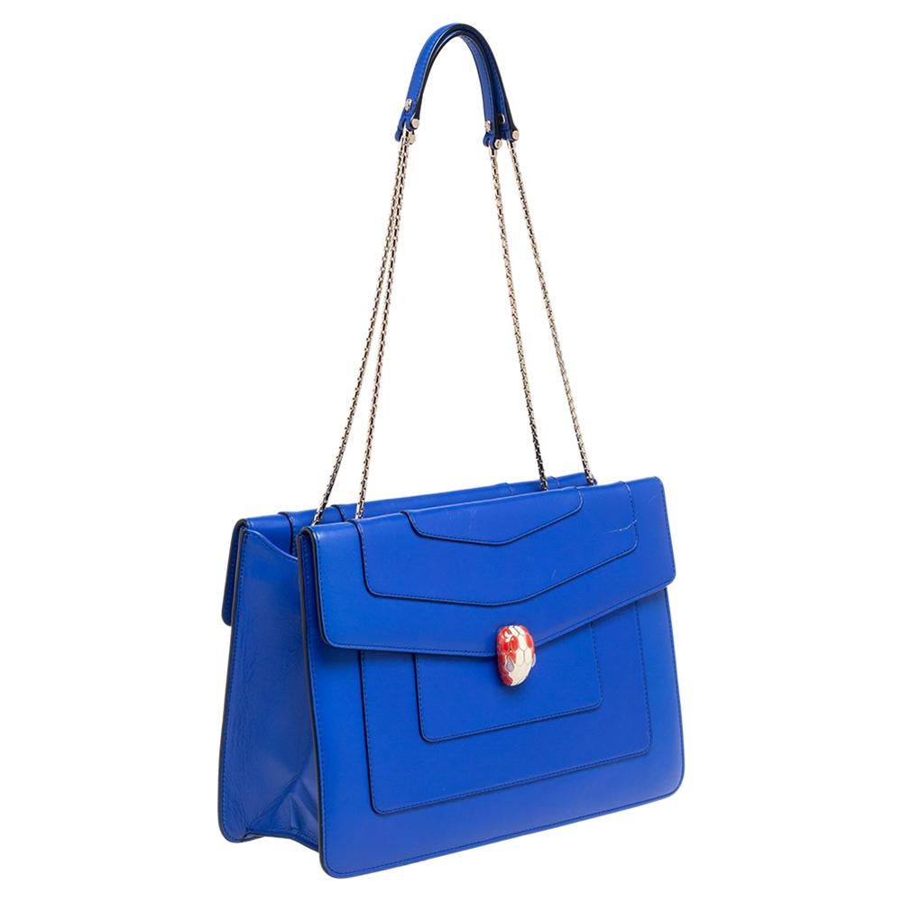 blue bvlgari bag