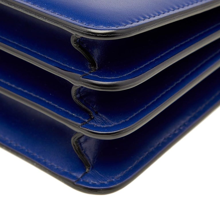 Bvlgari Blue Leather Large Serpenti Forever Flap Shoulder Bag at 1stDibs