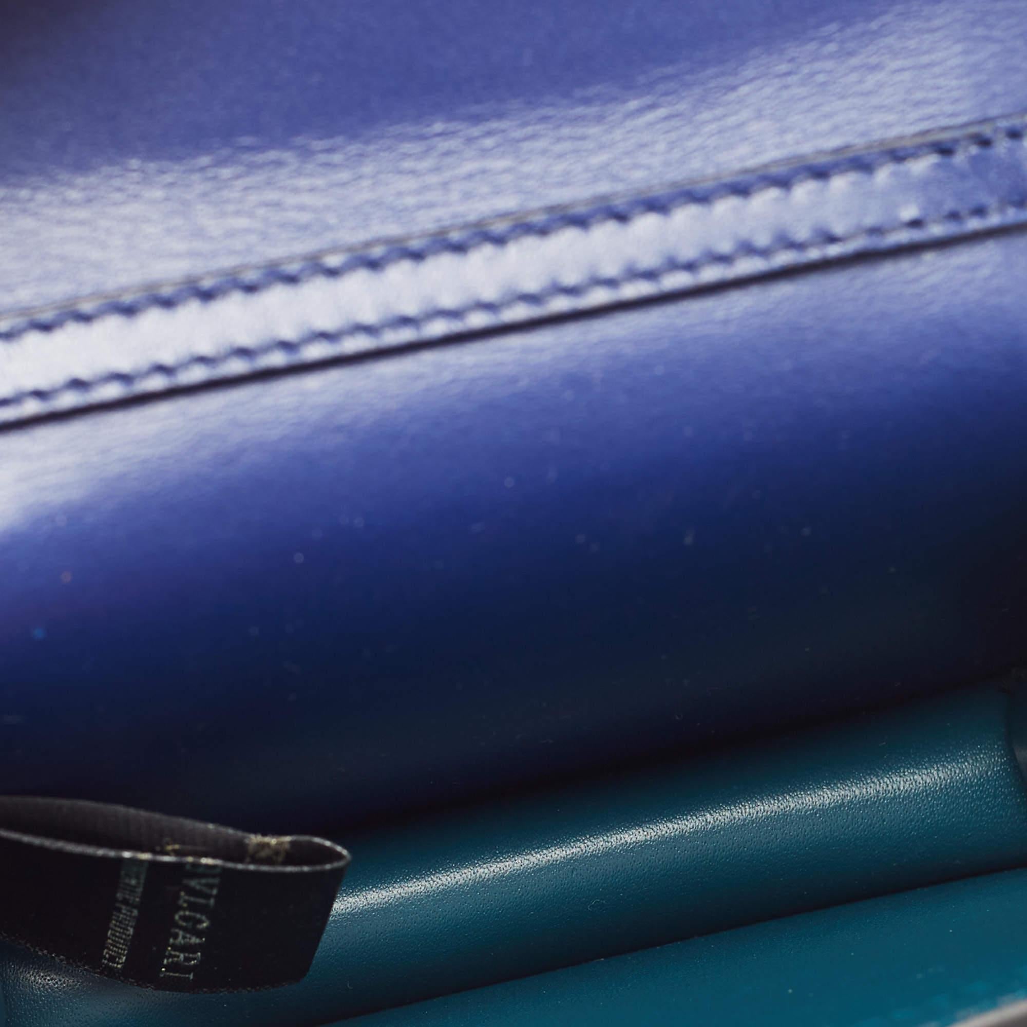 Bvlgari Blue Leather Small Serpenti Forever Shoulder Bag In New Condition In Dubai, Al Qouz 2