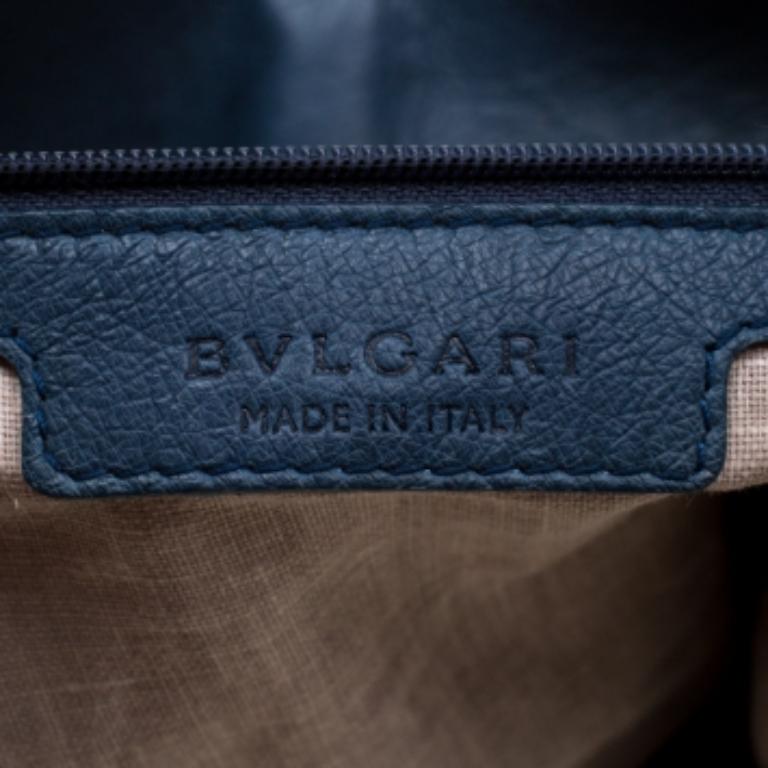 Bvlgari Blue Ostrich Chandra Hobo Pour femmes en vente