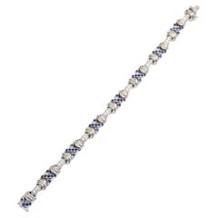 Bvlgari Blue Sapphire Diamond 18k White Gold Bracelet